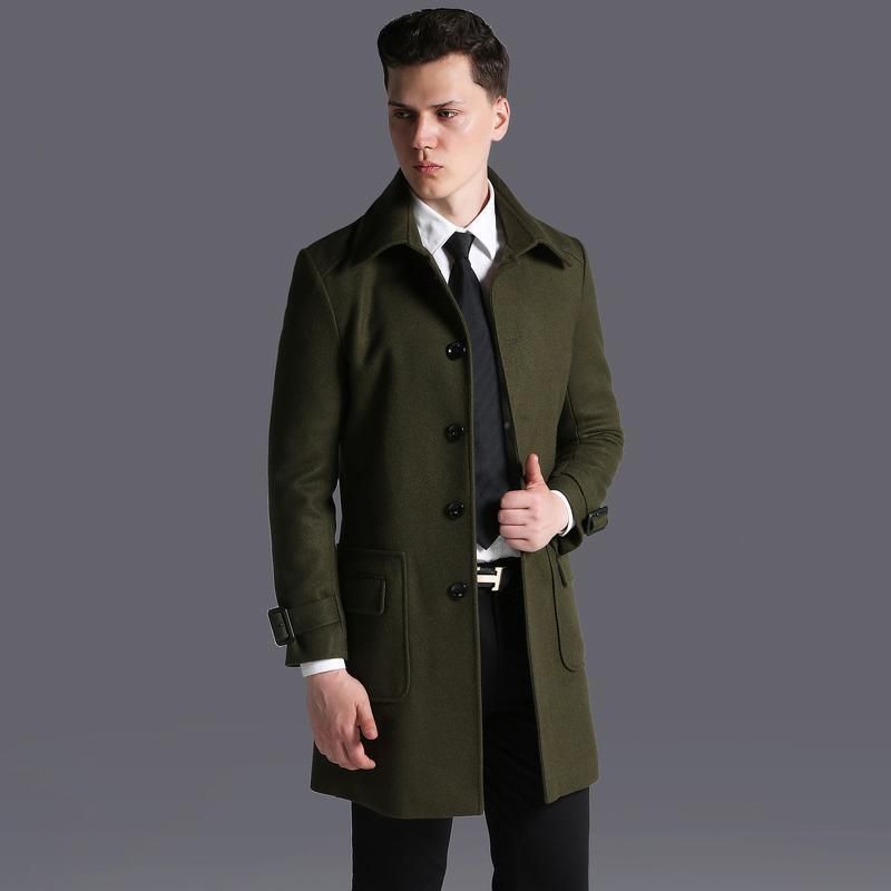 plus size green wool coat