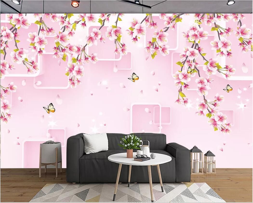 3d Room Wallpaper Custom Photo Background Mural Peach Blossom Flower Branch Hd Background Wall Home Decor Wall Art Pictures From Wdbh1 12 87 Dhgate Com