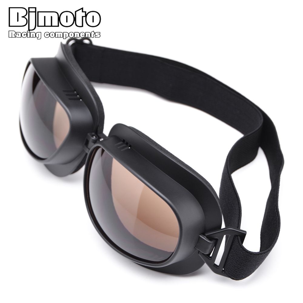 RETYLY Gafas de Moto CláSicas Retro Gafas Vintage Moto para Piloto Gafas de Aviador para Casco ProteccióN UV