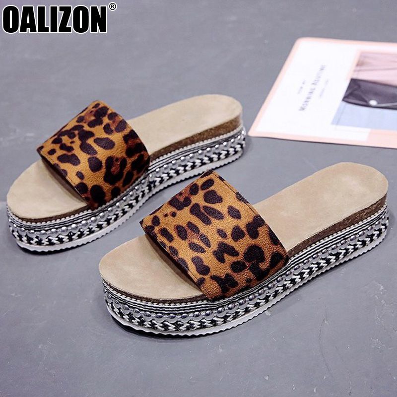 womens leopard print mules