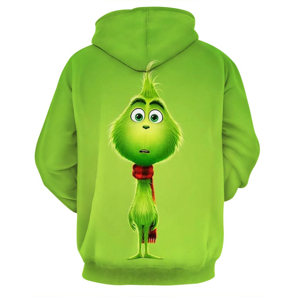 El Grinch impresión 3D cosplay sudaderas con capucha de los hombres la chaqueta del payaso