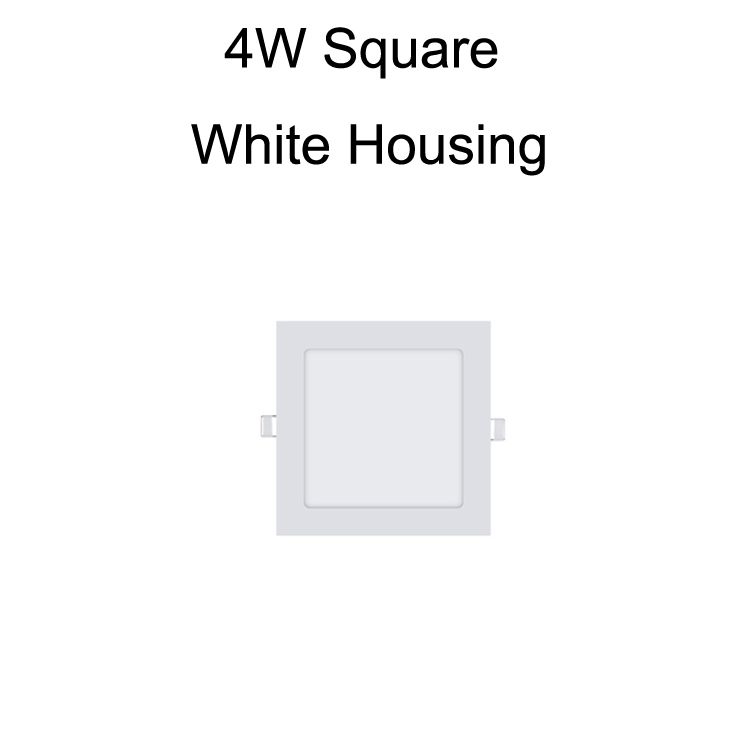 4W Square White Housing