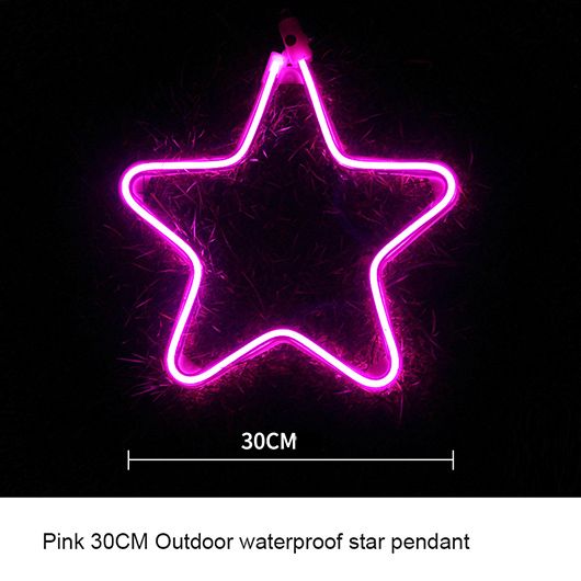 star 30cm pink