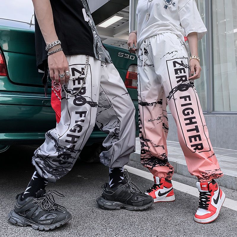 Pantalones para hombres Streetwear Hip Hop Unisex Jogger Deportes Jóvenes Moda Color Gradiente