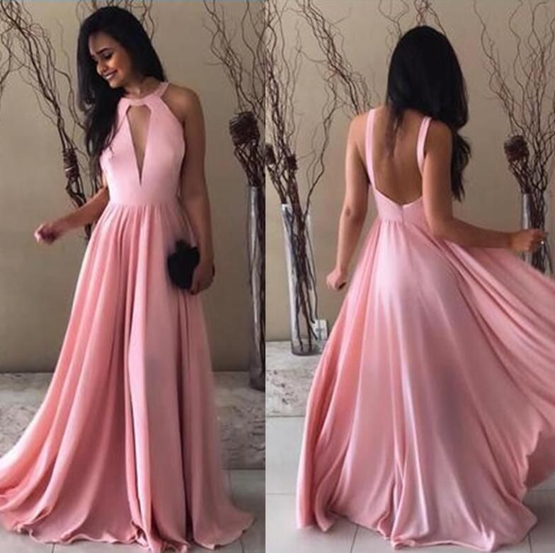baby pink prom dresses 2018