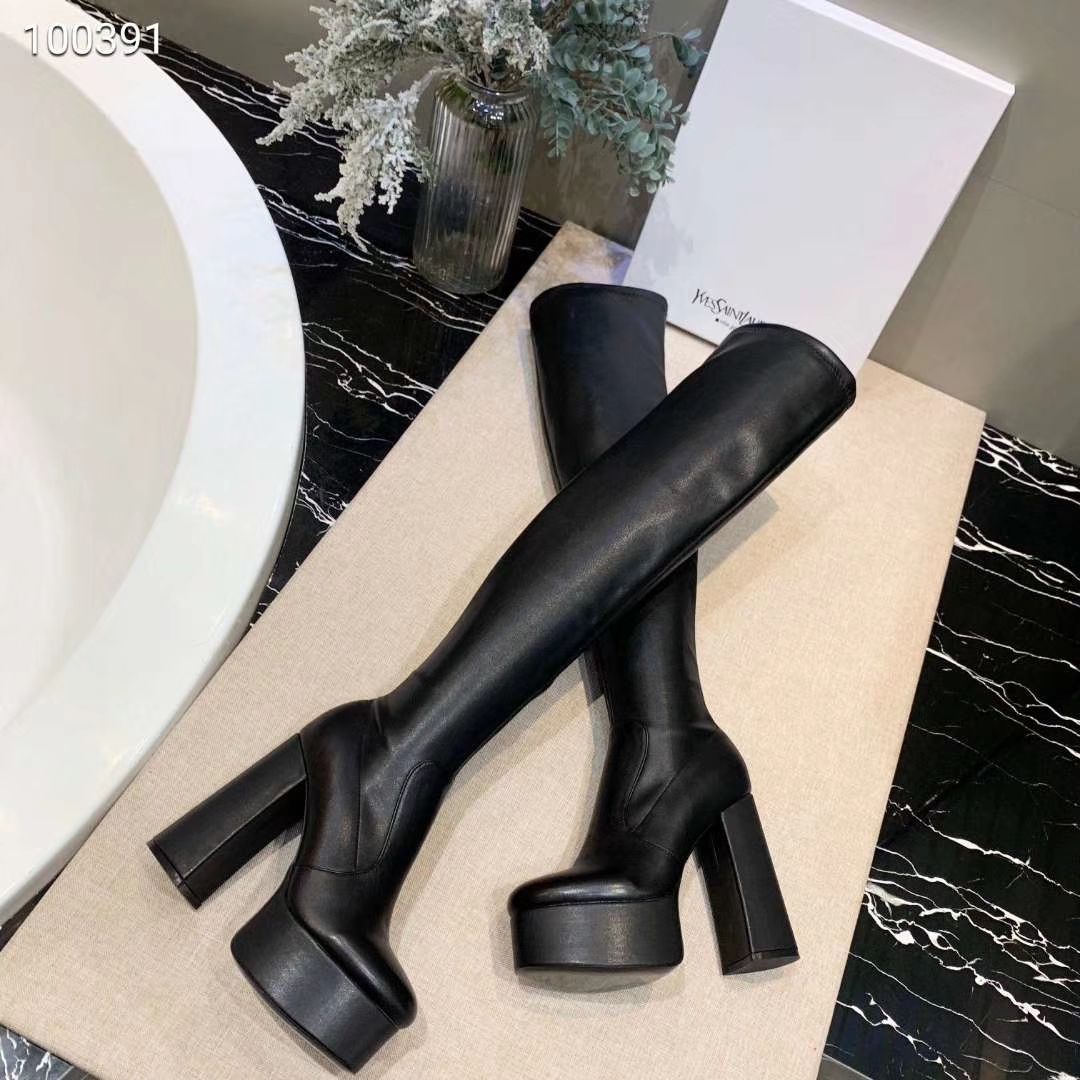 thigh high chunky platform boots