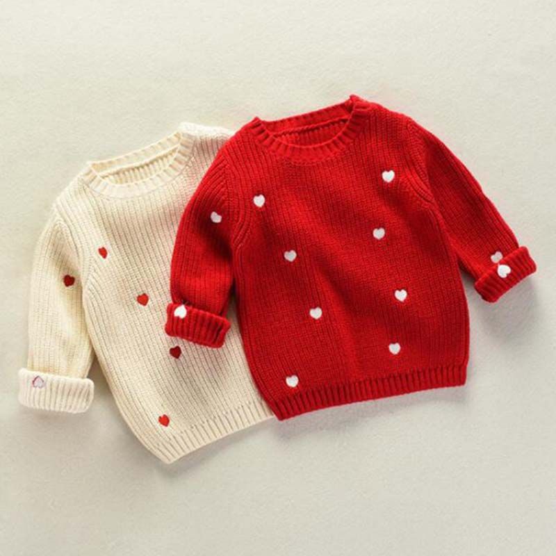 New Product Fashion Children Baby Girl Sweater Kids Love Printing