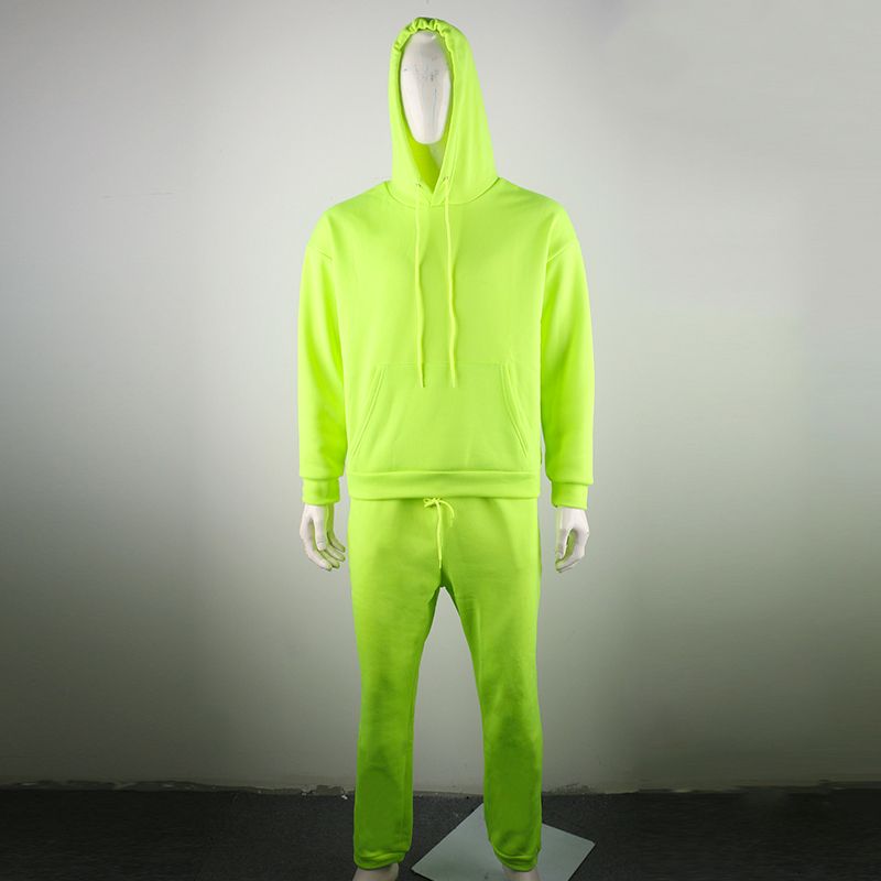 Chándal de hombres OMSJ 2021 Moda estilo de neón para hombre conjuntos de fluorescencia Sudadera