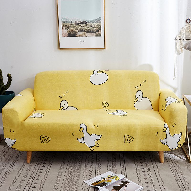 Claroom Elastic Couch Sofa Cover Cute Duck Cartoon Slipcover