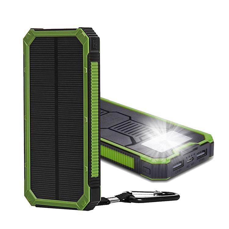 2020 20000mAh Novel Solar Power Bank With LED Lights Ultra Thin