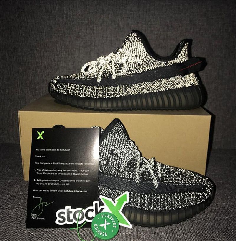 Black Static Reflective With Box V2 Mens Shoes With Stock X Tag