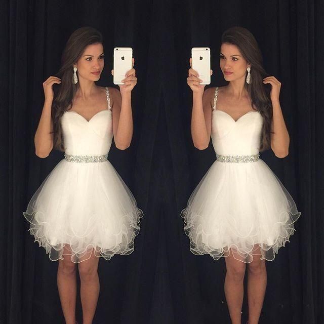 vestido branco curto formatura