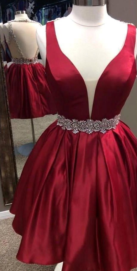 bright red short dress