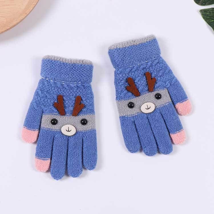 A, Rojo Guantes manoplas de bebe Amlaiworld Guantes sin dedos invierno niño niña Guantes calientes del remiendo