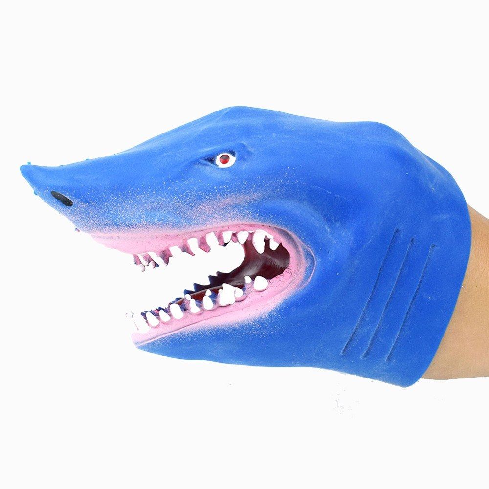 rubber shark hand puppet