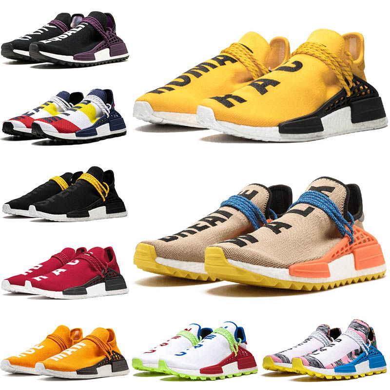 haz más Tubería adidas pharrell williams nmd human race nmd shoes Zapatillas de tenis para  hombre amarillas Solar Pack