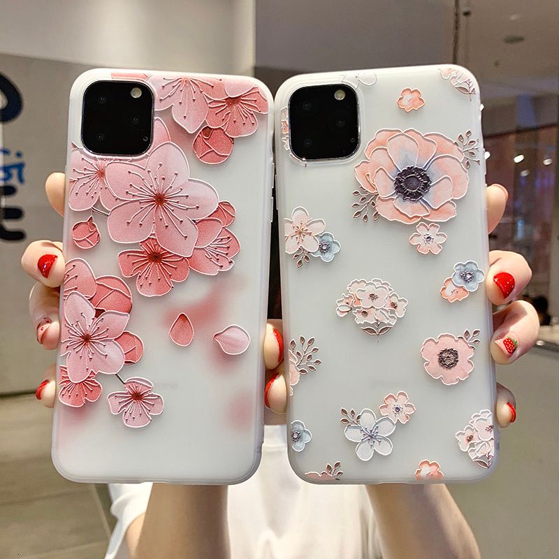 Compre O Melhor E O Mais Recente BRAND Capa De Telefone Elegante Para TPU  Flower Floral IPhone 11 11Pro XS Max XR X Chic Para O IPhone Da Tampa |  DHgate.Com