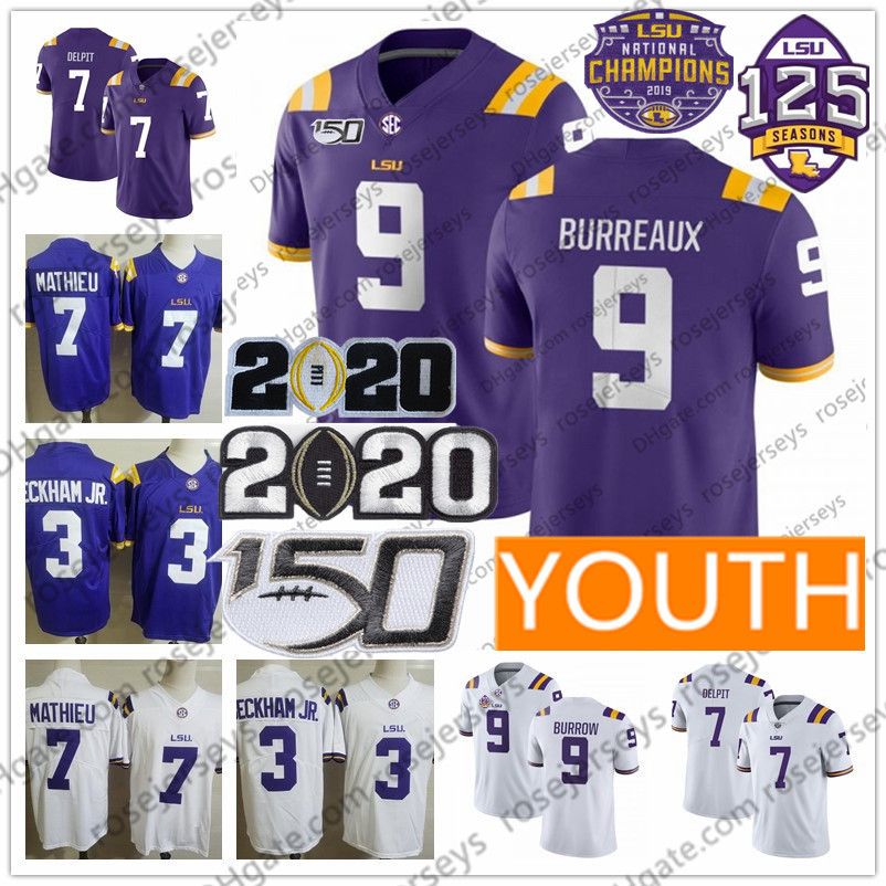 joe burrow lsu youth jersey