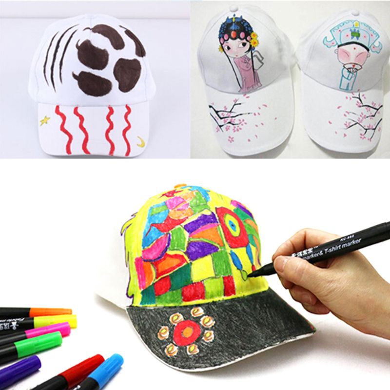 White Caps DIY Hand Painted Blank Baseball Hat Hip Hop Caps For Kids Party Decoration Gift