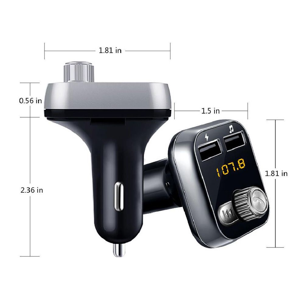 Auto Car FM Transmitter Bluetooth Dual USB Ports Music Player Adapter Converter