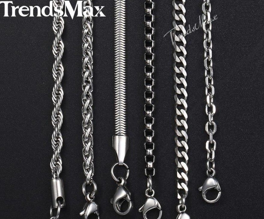 2021 Stainless Steel Chains Necklaces For Men Women Silver Gold Black Drop Jewelry 2018 Mens Necklace 24inch Kknn1a From Alley66 32 17 Dhgate Com - Mens Stainless Steel Pendants