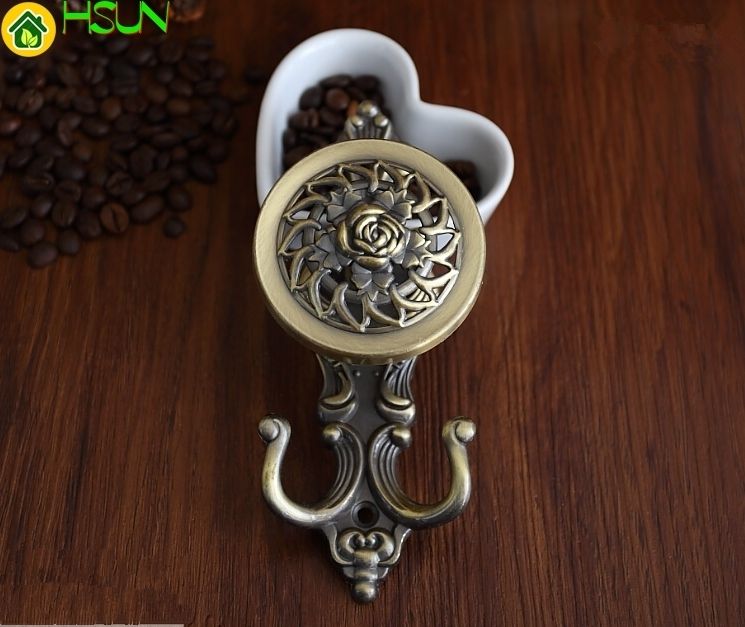 2019 Rose Flower Curtain Tie Back Hook Wall Hooks Gold Silver