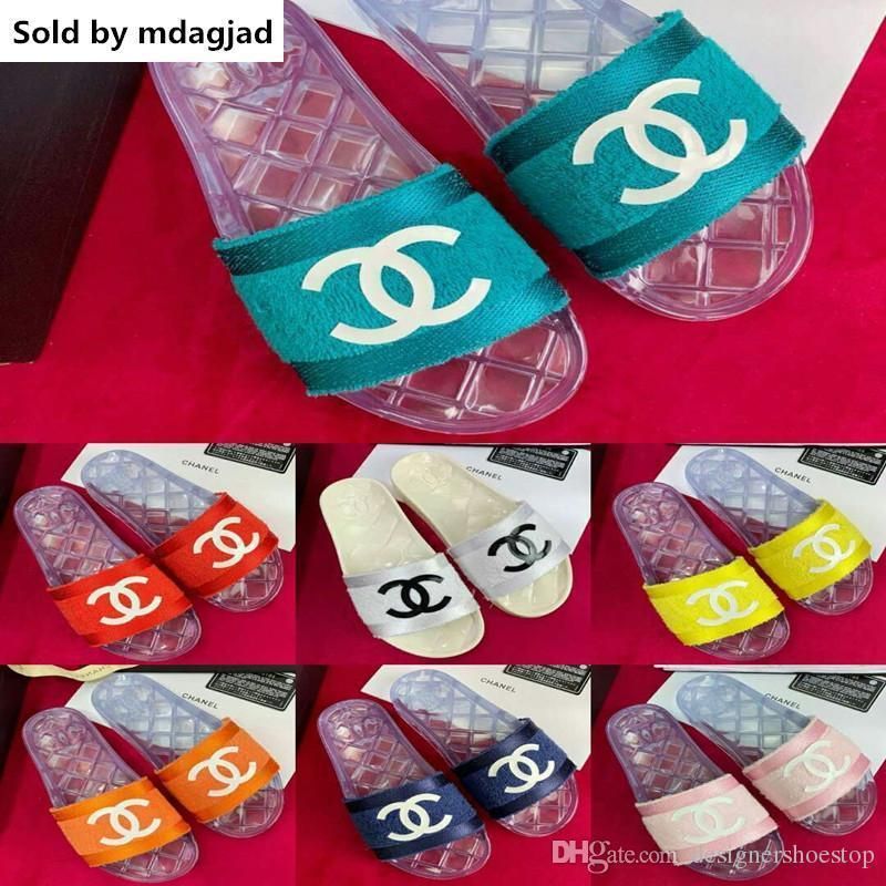 womens designer rubber slides