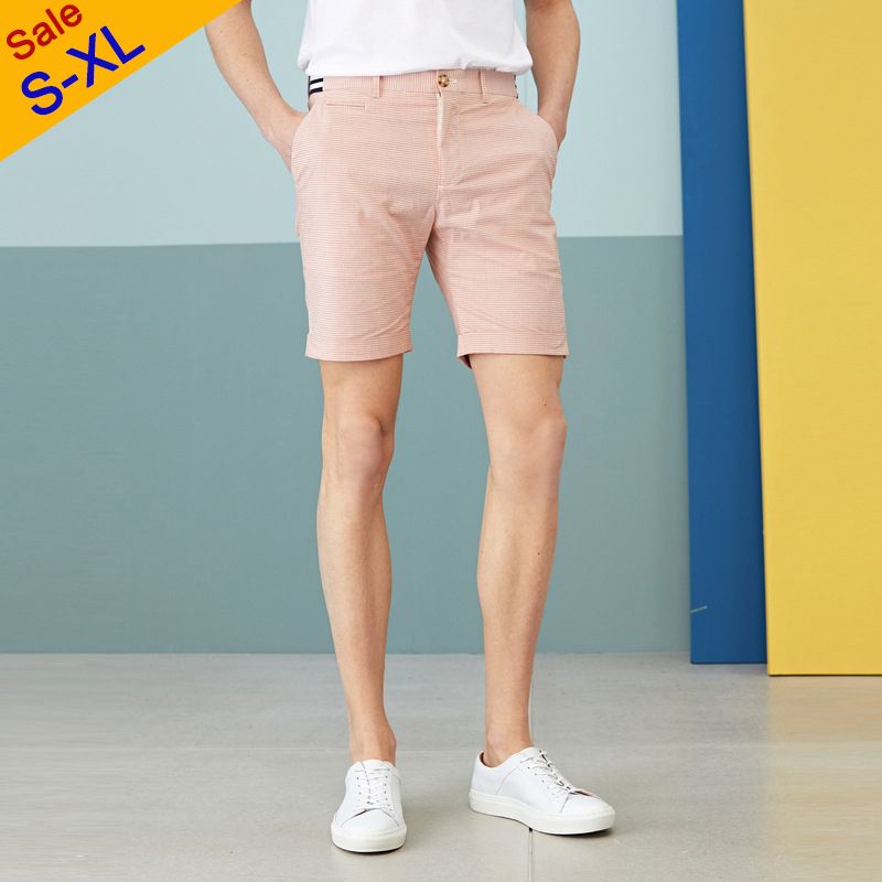 Compra Pantalones Cortos De Hombre Venta De Despeje De Hombre Casual Tela  Escocesa Color Rosa 95% Algodón 5% Spandex High Qulity Pantalón Corto  Pantalón Masculino Slim Fit S XL Barato | Entrega