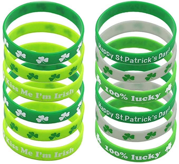Green rubber wristbands Clearance