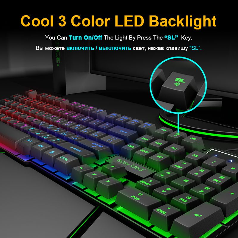 Color : Round Button Keyboard keycaps Keyboard Mechanical Imitation Keyboard Gaming RGB Keyboard with Backlit Keyboard 104 Keycaps