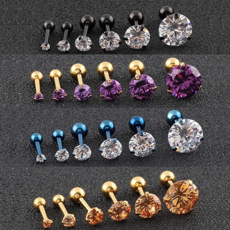 5 Mm Magnético Cristal Stud Rhinestone pendientes black//clear non perforado 1 X Par