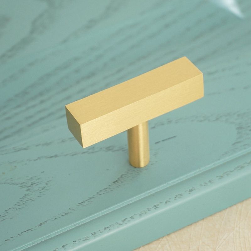 2020 Solid Brushed Brass Cabinet Drawer Knobs And Pulls Gold