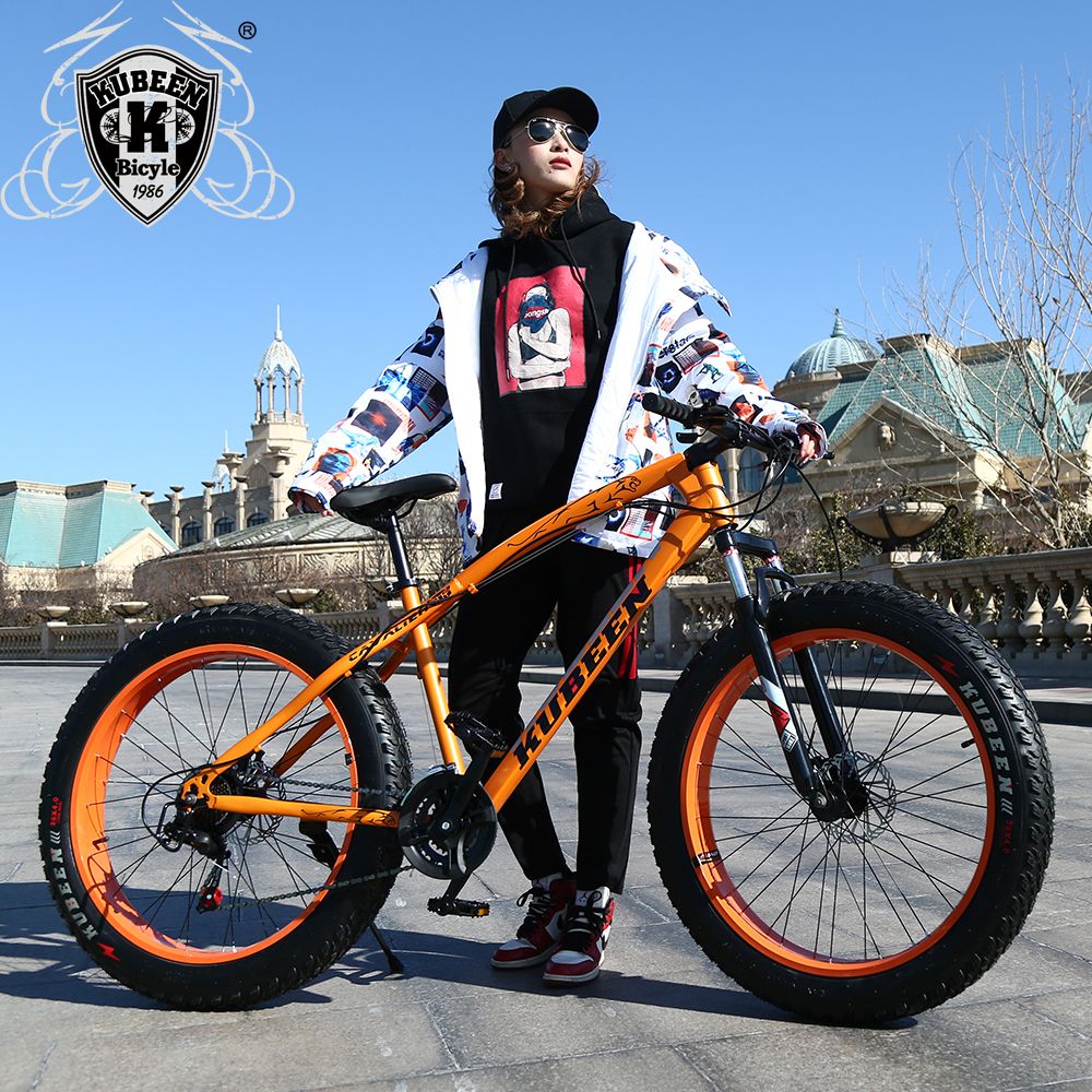 Acquistare KUBEEN Nuovo Arrivo 7/21/24/27 Velocità Freni A Disco Fat Bike  26 Pollici 26x4.0 Pneumatico Grasso Snow Bicycle Oil Spring Fork Economico  | Consegna Veloce E Qualità | DHgate Italy