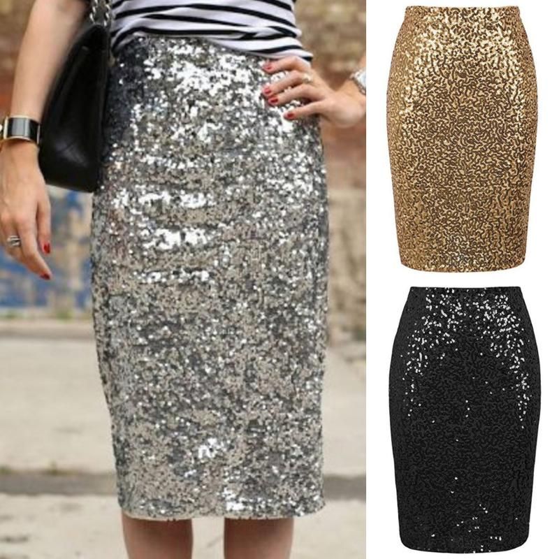 silver sequin skirt size 14