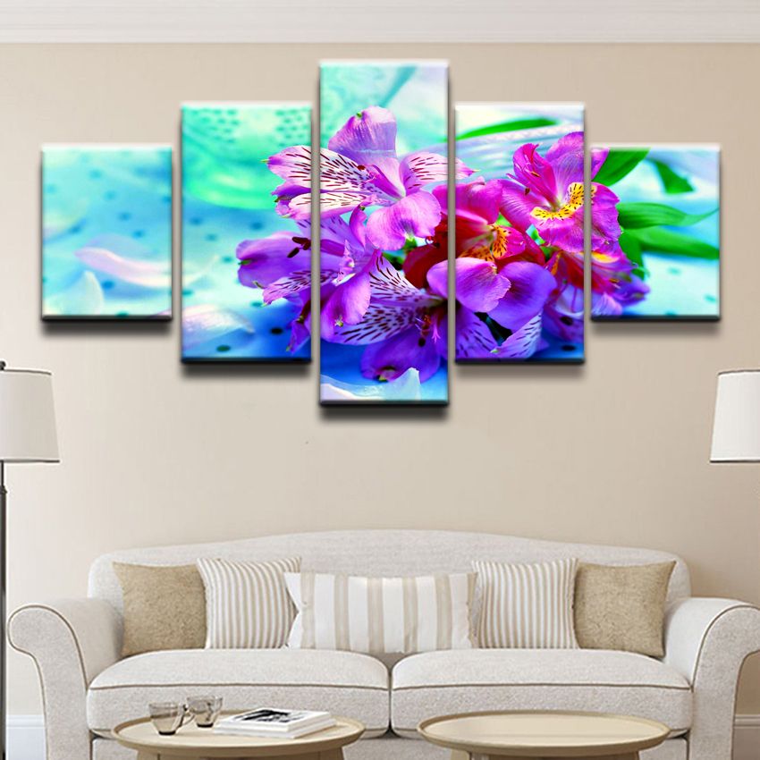 Ful Flower Pink Earth Iris Canvas Prints Wall Art Oil Painting Home Decor Unframed Framed From Wumami 17 94 Dhgate Com