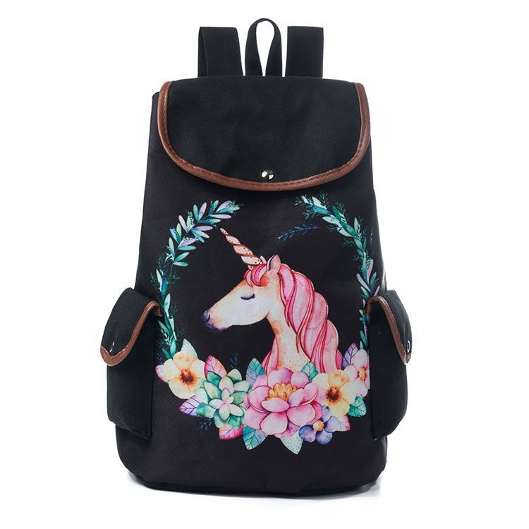 unicorn print backpack