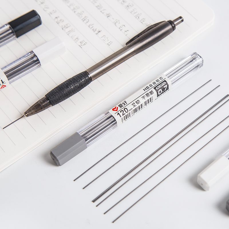 2Stücke HB 2B Mine Refills Rohr 0,5 mm 0,7 mm mit Fall für Druckbleistift XJ 