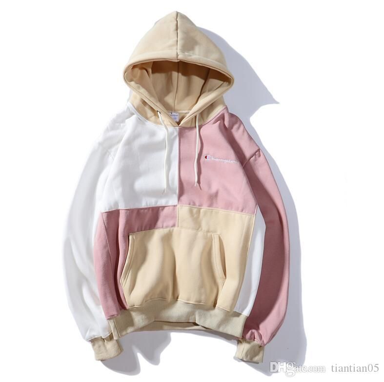 champion pink hoodie men