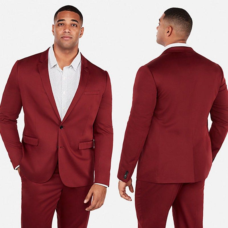 Burgundy Red Men Wedding Suits Plus Size Slim Fit Formal Bridegroom Custom Groom Tuxedo Blazer Coat Pants Best Man Prom Costume From Realsuits, $80.41 | DHgate.Com