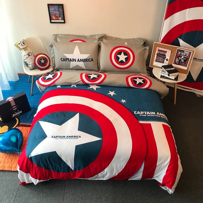 Marvel Pattern Bedding Cotton And Printed Duvet Cover Single Queen