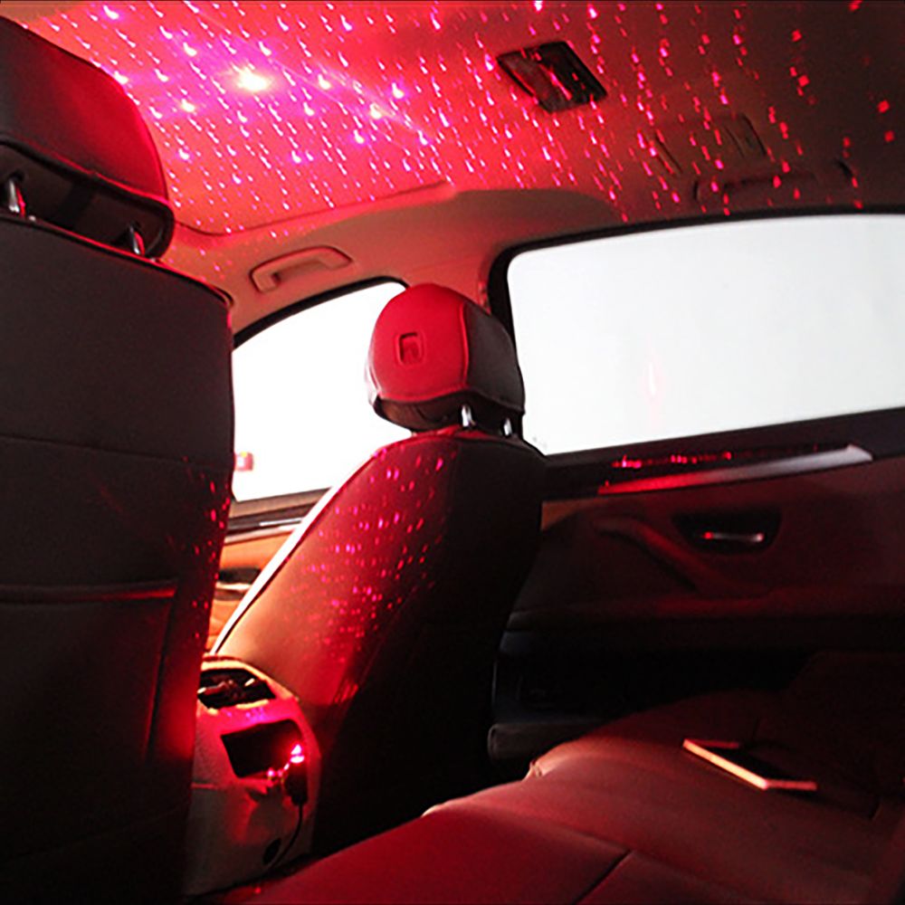 1X Mini USB Colorful LED Night Light Super Bright Car Interior Atmosphere Lamp