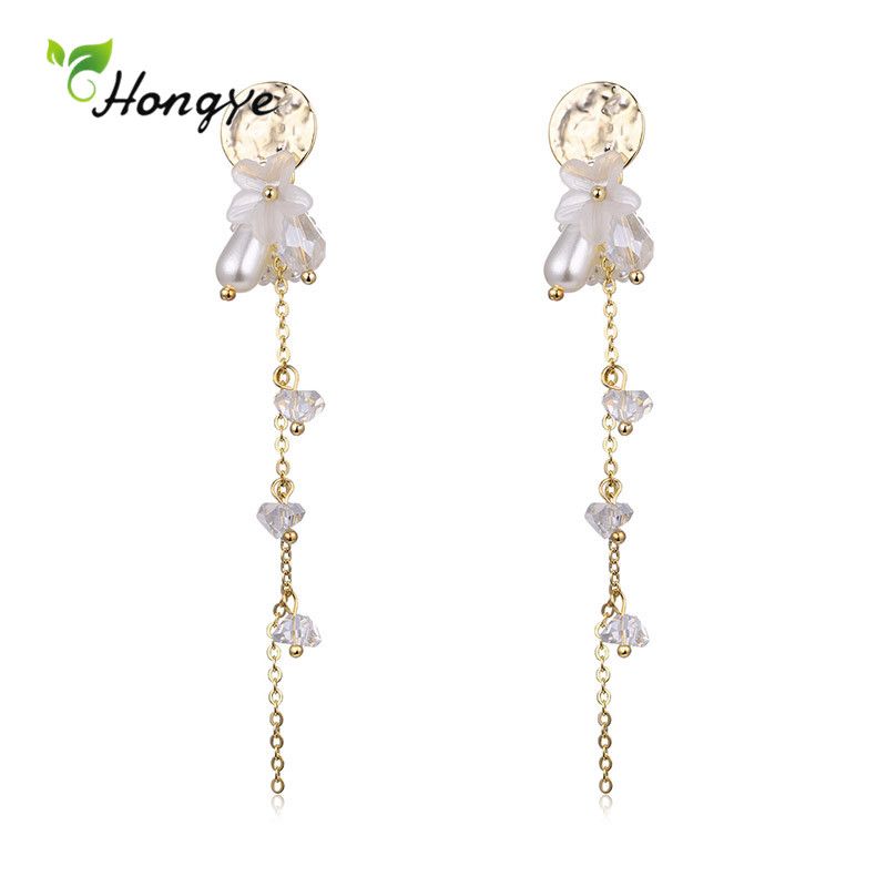 multiple pearl drop earrings