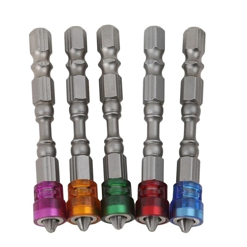 Floridivy 5pcs Antideslizante PH2 Hex bit 65mm Destornillador el/éctrico PH2 Hexagonal Puntas de Phillips S2 Cabezas del Radar driil bits Puestos