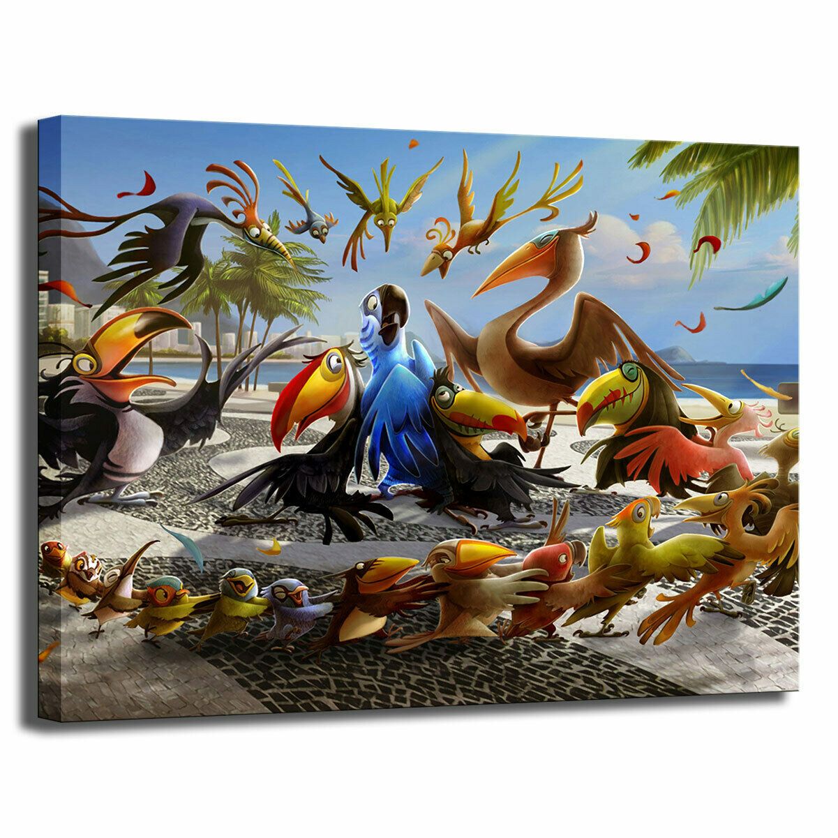 Acheter Hd Impression Murale Art Rio Peinture Sur Toile Oiseau Bleu Chambre Décor Affiche Encadrée Art Prêt à Accrocher Support Personnalisation De