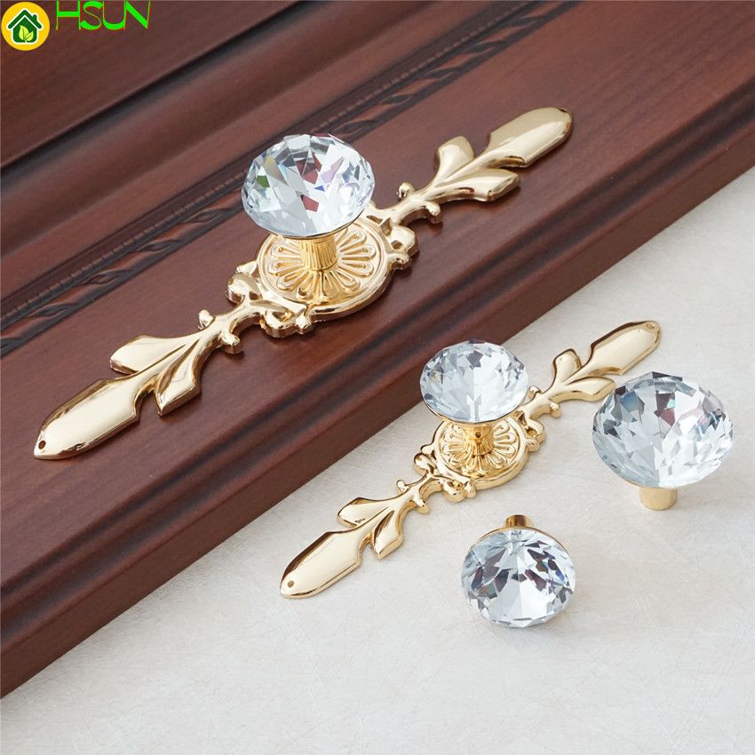 1.25 Inch CLEAR Glass Cabinet Knobs Pulls Vintage Dresser Drawer Hardware