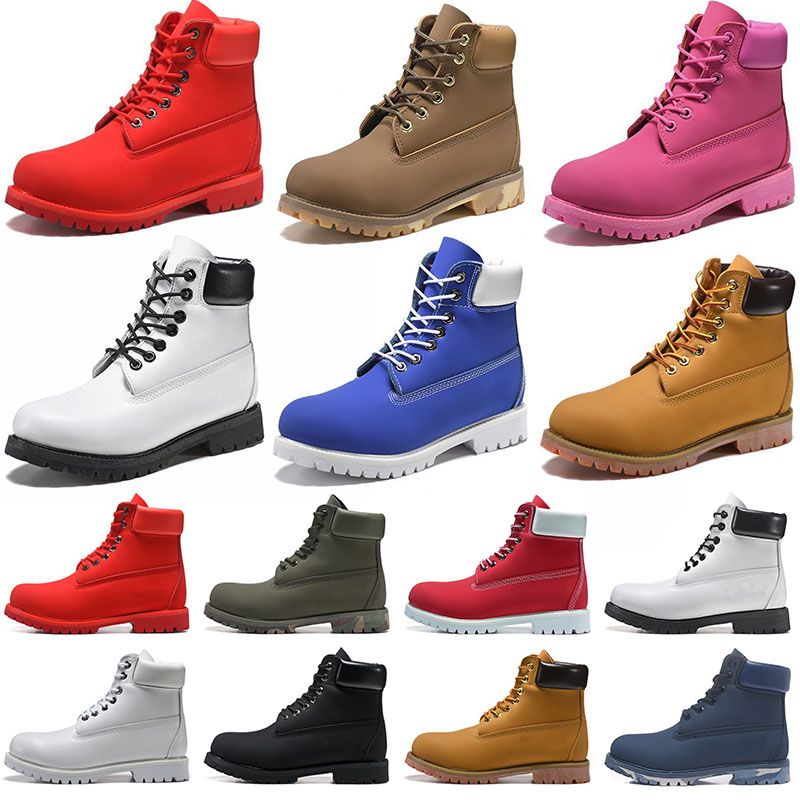 ladies red timberland boots