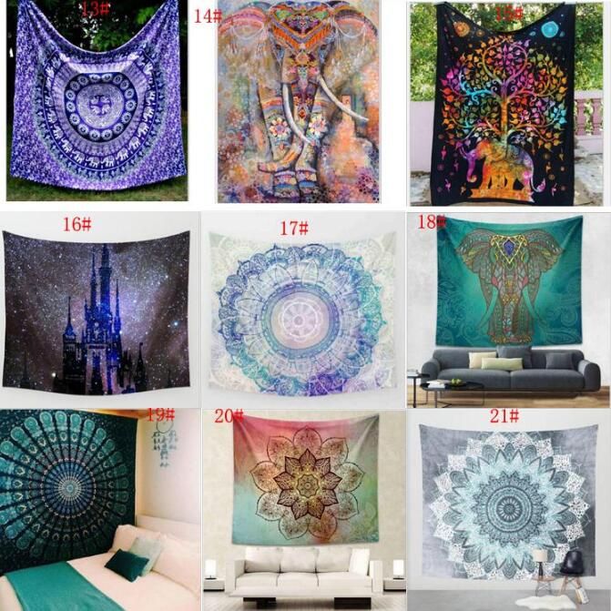 Bohemian Mandala Indian Round Beach Tapestry Hippie Throw Yoga Mat Towel US Stoc 