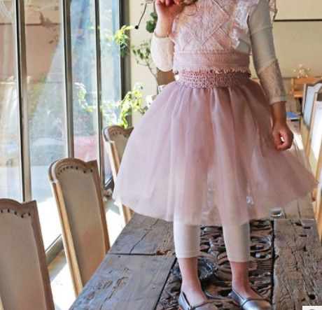 tulle skirt with leggings