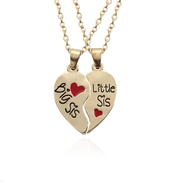 Thorough Arne Ventilate 2 PC / sistema Mejores hermanas collares pendientes de Big pequeña hermana de plata Borken corazón collar Thorough Arne Ventilate 2 PC / sistema Mejores hermanas collares pendientes de Big pequeña hermana de plata Borken corazón collar