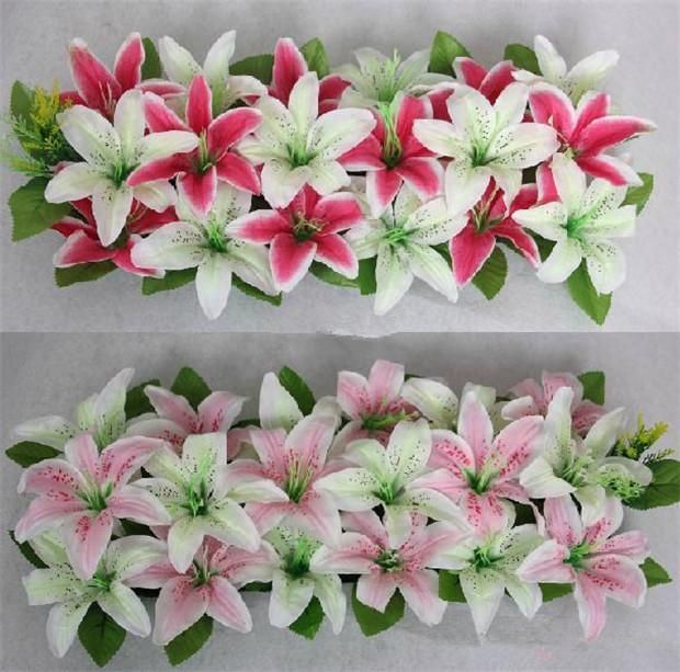 Grosshandel Kunstseide Lilien Blumenarrangements Torbogen Row Blumen Quadratische Form Lily Fur Hochzeit Blumen Zuhause Party Dekorative Blumen Eea296 Von Yuemaitong2020 25 77 Auf De Dhgate Com Dhgate